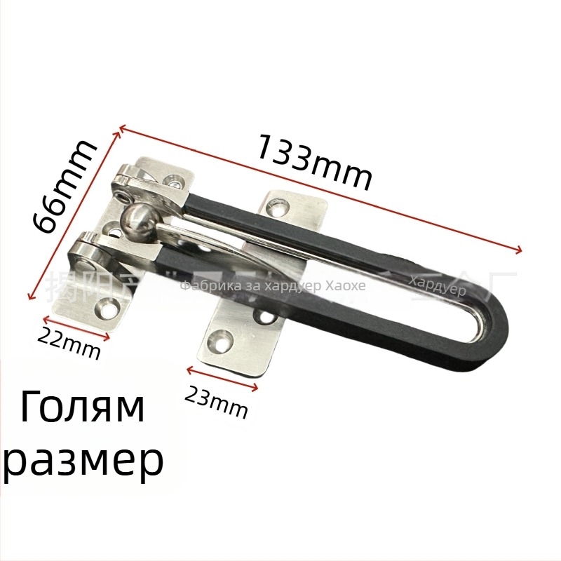 Дверен болт от цинкова сплав, анти-крадба, електропокритие, модерен минимализъм