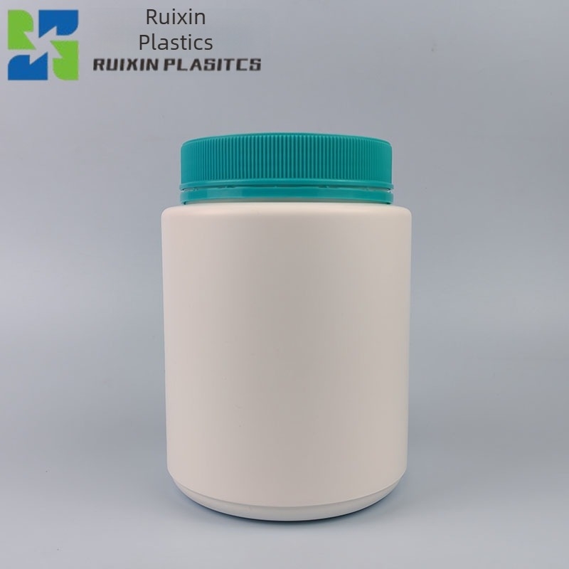 PE пластмасов контейнер за мляко на прах за домашни любимци, 1500 ml, запечатан, бял