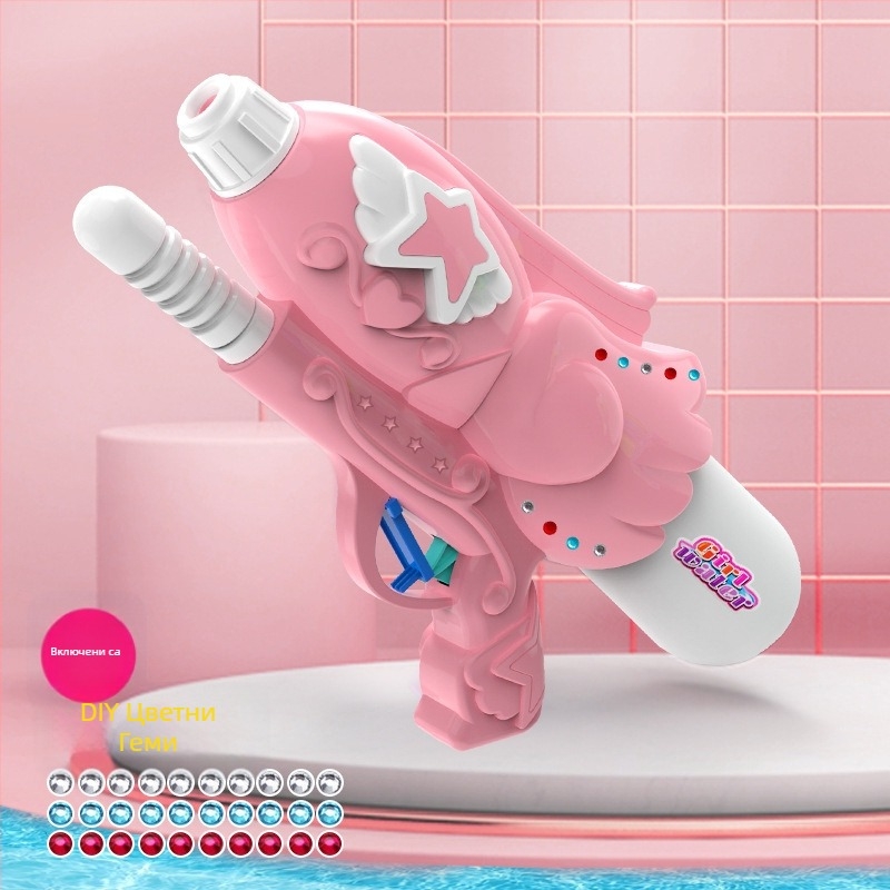 Воден пистолет с раница, голям капацитет, пластмасов, интерактивна играчка за деца 4–6 години