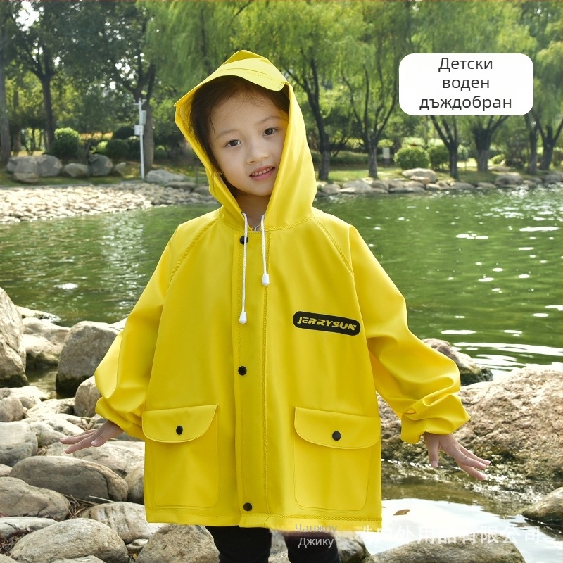 Детски цялостен водоустойчив дъждовен костюм с панталони и палто – унисекс, дишащ, водоустойчив, ветроустойчив, лъскаво покритие на тъканта