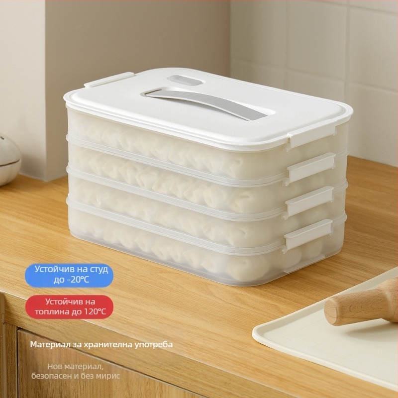 Кутия за кнедли за домашна употреба, прост стил, пластмаса за хранителни цели, упълномощена частна марка