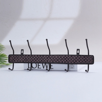 Стенна закачалка за кухня и спалня, железна, многоредова, носеща 5–10 кг, комплект от 5 броя