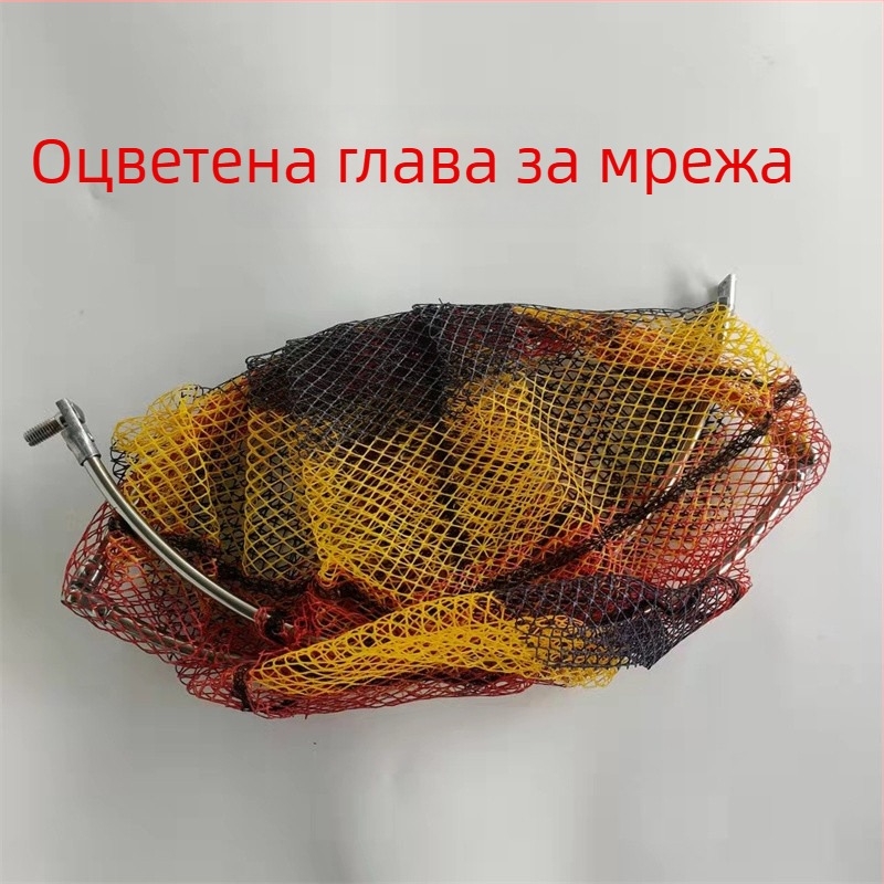 Сгъваема уловна мрежа за риба с лепено покритие на мрежата, фина мрежа, джоб с пръстен и антизакачващ дизайн