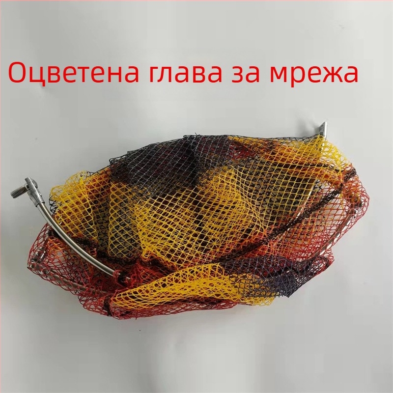 Сгъваема уловна мрежа за риба с лепено покритие на мрежата, фина мрежа, джоб с пръстен и антизакачващ дизайн