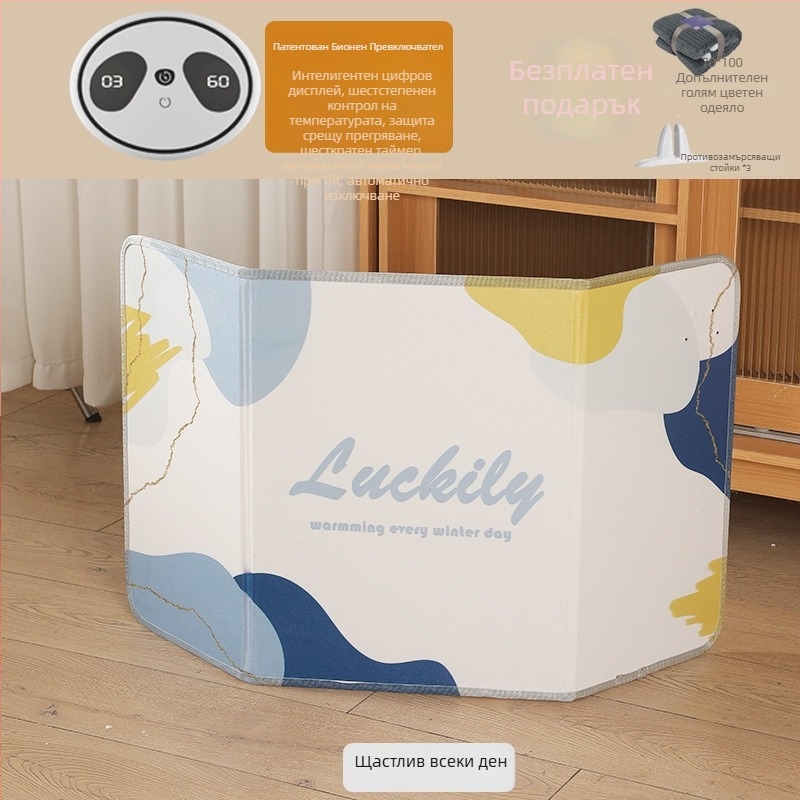 Подгряващ крак за офис: захранване чрез контакт, двоен режим с механично дистанционно управление, универсална съвместимост