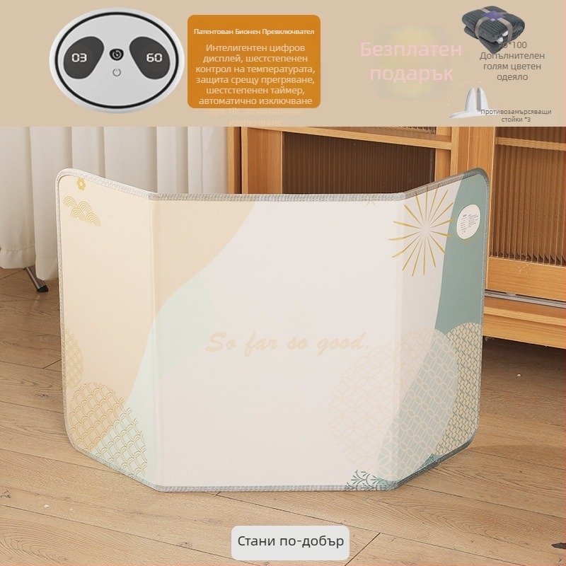 Подгряващ крак за офис: захранване чрез контакт, двоен режим с механично дистанционно управление, универсална съвместимост