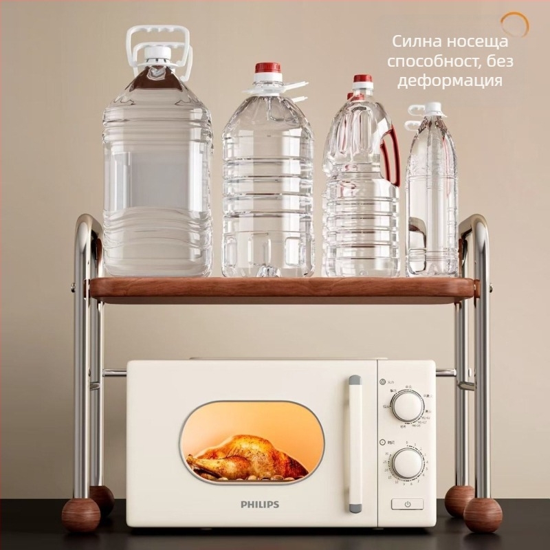 Метален рафт за микровълнова фурна, електроплакирано покритие, персонализирани мостри, модерен минималистичен стил