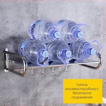 Стелаж за микровълнова фурна от неръждаема стомана, стенен монтаж, модел 0211, OEM лого, модерен минималистичен стил