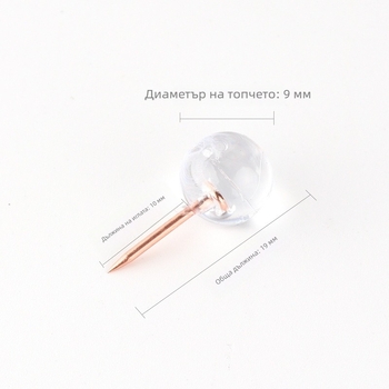 KXS202398 I-образни топчести щифтове за дъски от корк – кутия с 100 бр, офис канцелария