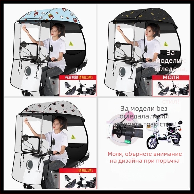 Слънчев чадър с 3‑ребрена фибър рамка, ръчно отваряне/затваряне, UPF 40+ защита, въртящ се и ветроустойчив и водоустойчив покрив