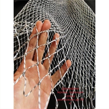 Голяма рибарска мрежа с здрав нейлонов шнур, без пръстен, глава против закачане и малки нейлонови очи