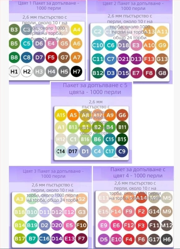 Fused Bean допълнителен пакет – DIY плосък пъзел играчка, пластмаса, за възраст 7–14 години