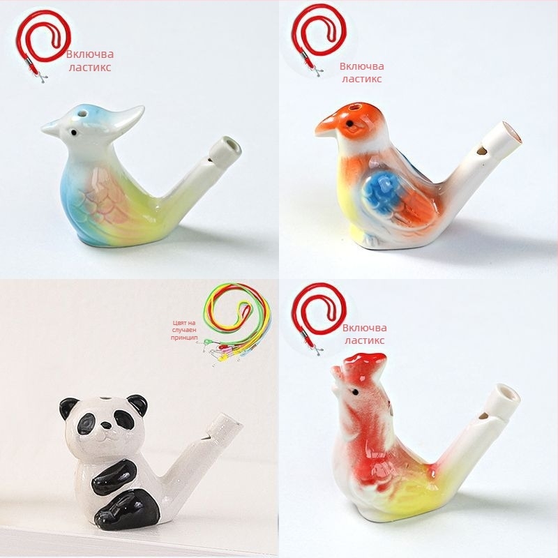 Керамична свирка във форма на водна птица — туристически сувенир и играчка; идеален личен подарък за колеги, приятели, деца или съученици (Enshi); подходящ за Деня на учителя, Националния празник и Деня на детето; подходящ за спомени от пътувания, завършва