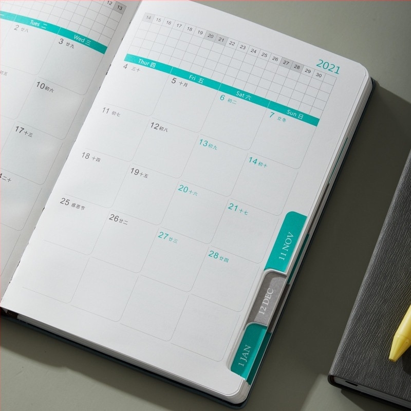 Дневник за бизнес с по една страница дневно, мека подвързия, изкуствена кожа, Forest хартия, 360 страници, неръждаеми метални фитинги, модел 2022-03