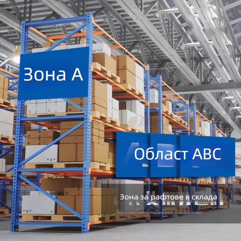 Персонализирани табели за складови рафтове, разделителни табели и зони в работилницата; UV печат; Материал по избор; Подходящи за табели