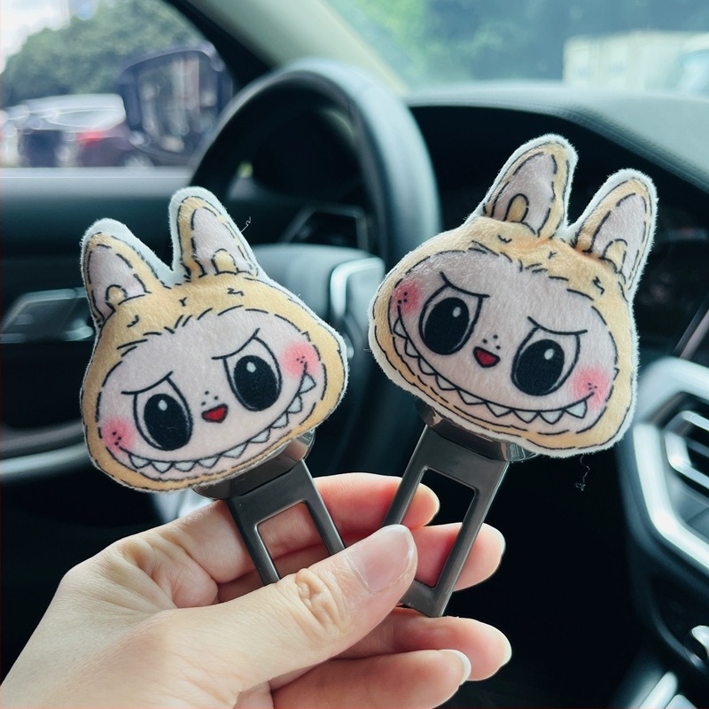 Автомобилен клип за предпазен колан с карикатурен дизайн за детски колан; материал: цинкова сплав; без персонализация; подходящ за удължител на колана