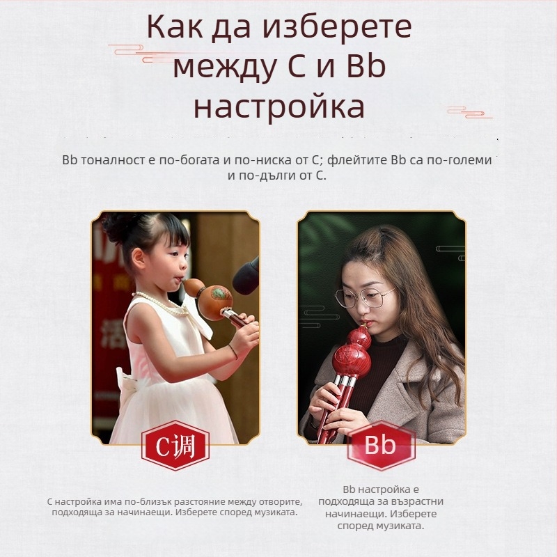 Hulusi музикален инструмент, модел C/B, марка Polygonum wind, материал: изкуствено дърво, опаковка: кутия.