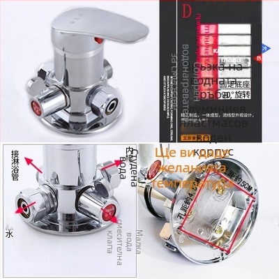 Душ смесител за соларен бойлер – модел Type A alloy small tee; работно налягане 10; температура на водата 100°C; дебит на изхода 10 л/мин; приложение: мивка