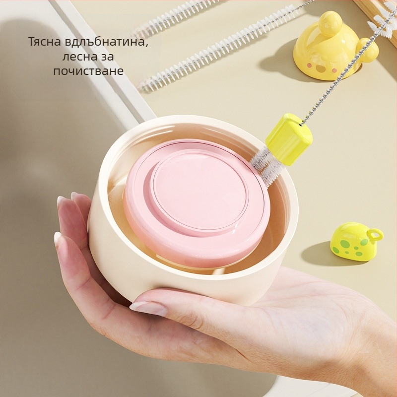 Четка за почистване на бебешки бутилки, биберони и сламки – меки косъмчета, удължена многофункционална чистеща пръчка