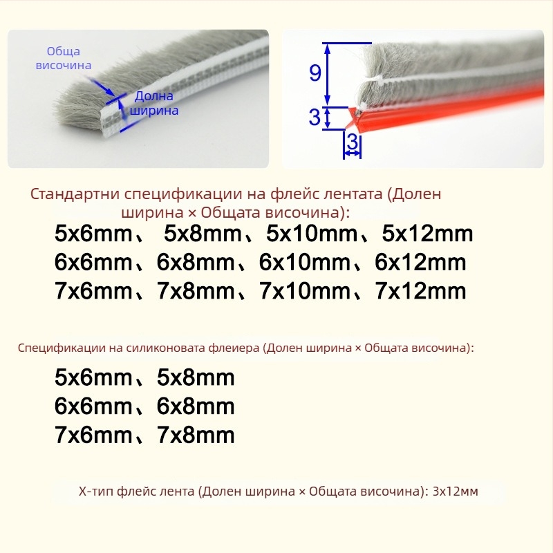 Уплътнителна лента за врати и прозорци, алуминиева сплав, модел YL-MTPT, износоустойчива и устойчивост на стареене, уплътняване, удароустойчивост и шумоизолация