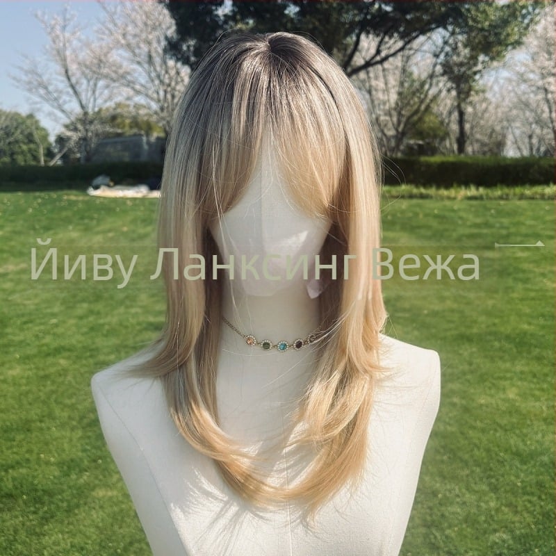 Перука Smilco Sm242 за дами; пълна химическа влакнеста перука, термоустойчива синтетика; може да се боядиса и да се къдри; механизъм