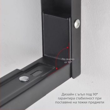 Сгъваема скоба за микровълнова печка, стенен рафт с двойно ниво съхранение, метална сплав, телескопична конструкция, модел Folding Bracket