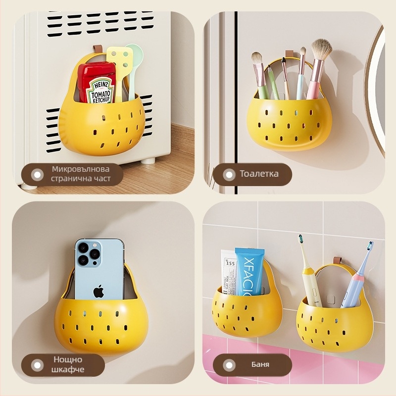 Стенна кутия за съхранение — PP пластмаса, модел TH-8115, дизайн Qiuyue pear, серия Colorful fruits, стил карикатурно сладък