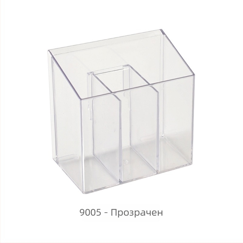 Стенно окачваща се разделяща кутия за козметика (модел 9005; PET пластмаса; прозрачен дизайн; съхранение)