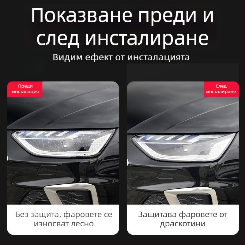 TPU филм за фарове за Aodi A3/A4 S3/4 – автоматично възстановяване, устойчив на надраскване и износване