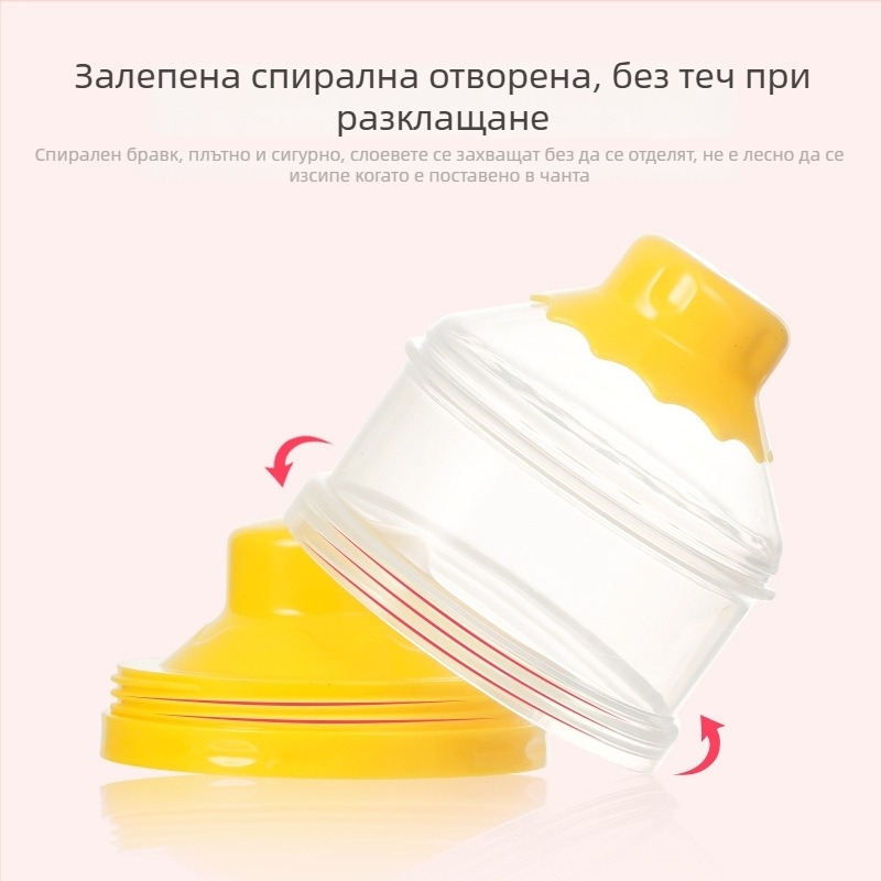 Smoked трислойна кутия за прах за бебета – преносима, безопасна и термоустойчива (Баркод 6971109130162), подходяща за новородени до 3 години