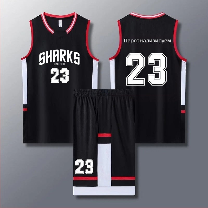 Персонализиран баскетболен комплект за деца – унисекс полиестерен дрес и жилетка, подходящ за лято, пролет и есен