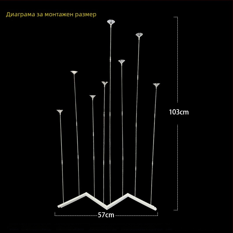 Milai пластмасова стойка за балони с сгъваема скоба, вътрешно ползване, спортни събития