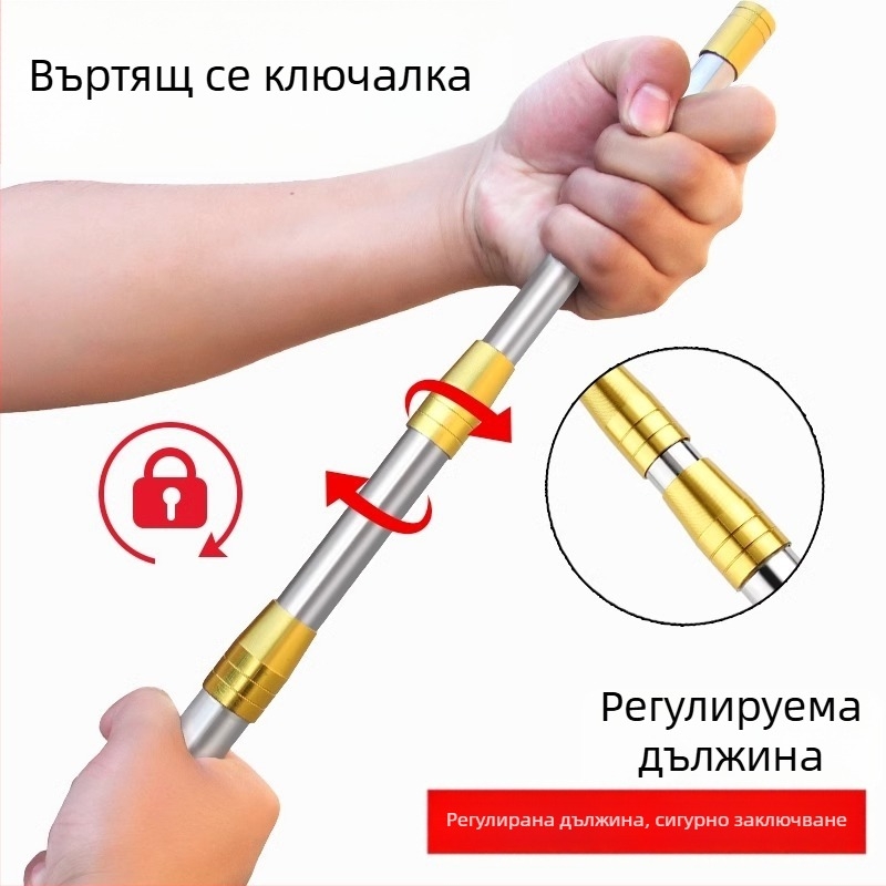 Телескопична пръчка за набиране на плодове от неръждаема стомана, мултифункционална, многочастна