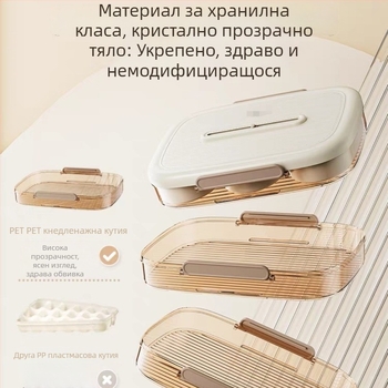 Кутия за пелмени за кухненско съхранение – пластмасова, екологично чиста, персонализируема