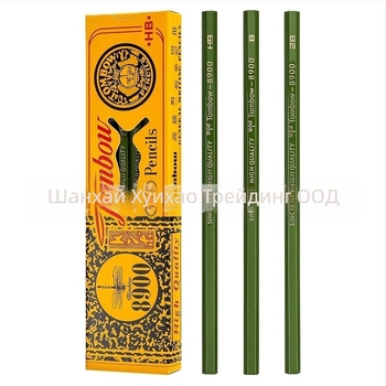 Дървен шестостенен молив Tombowdragonfly HB/2B/2H графит за рисуване и чертане