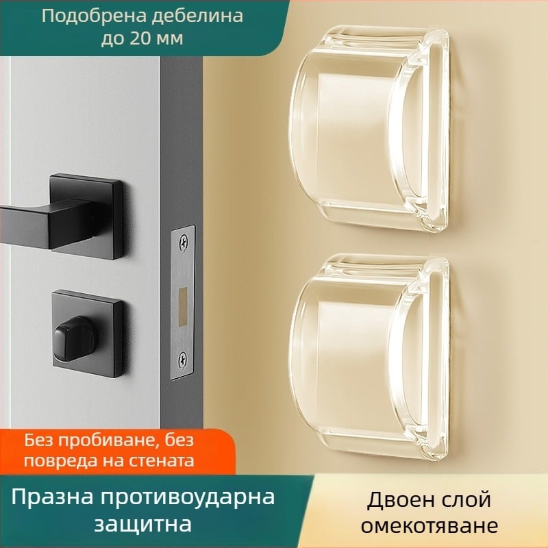 BUFAN Home Силиконова аркова защита за дръжка на хладилника – анти-ударен буфер за отваряне на врата, модел 1139