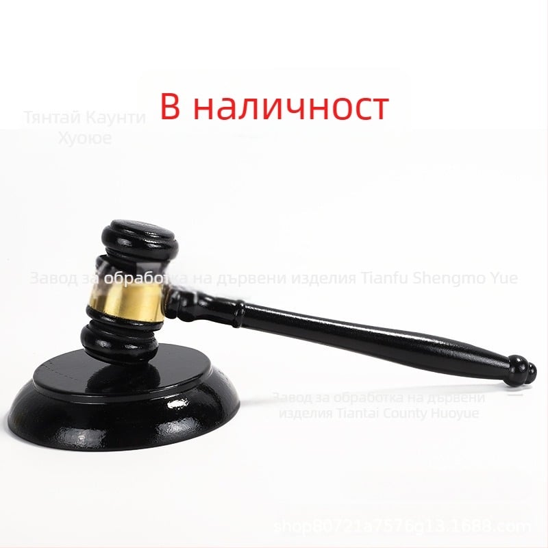 Дървен съдебен чук за реквизит – класически стил, лотосово дърво, дървена конструкция, реквизит за съдебна драма
