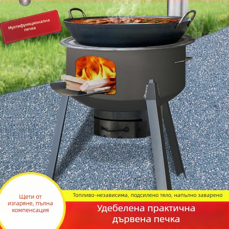 Мини печка на дърва с ултра дебели стени, преносима, нов модел от Powerful Factory