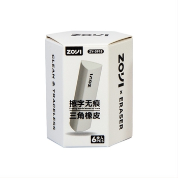 Триъгълна гума за рисуване и изпити, без ронещи се стружки, изключително чиста, марка Zhuoyi, модел ZY-3918, възможност за персонализирано лого