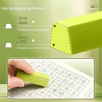 Ластик VP513 – матча шоколадов тип за деца, нетоксичен, с форма на печат, 95 г, професионално рисуване