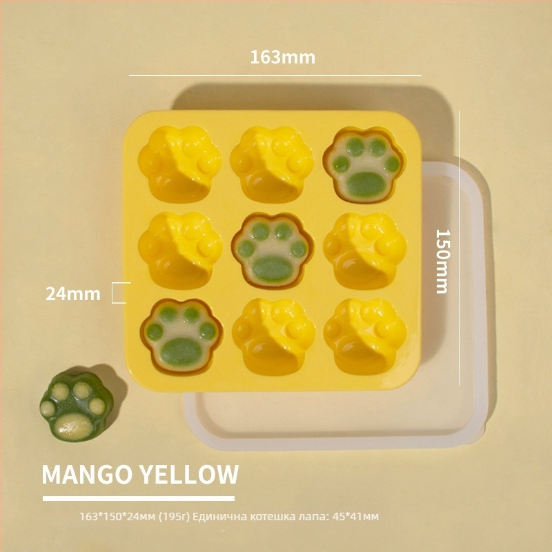 Силиконова форма за лед с котешки лапи и кутия за съхранение на бебешка храна, херметично затваряне и замразяване, 1 бр., минималистичен стил