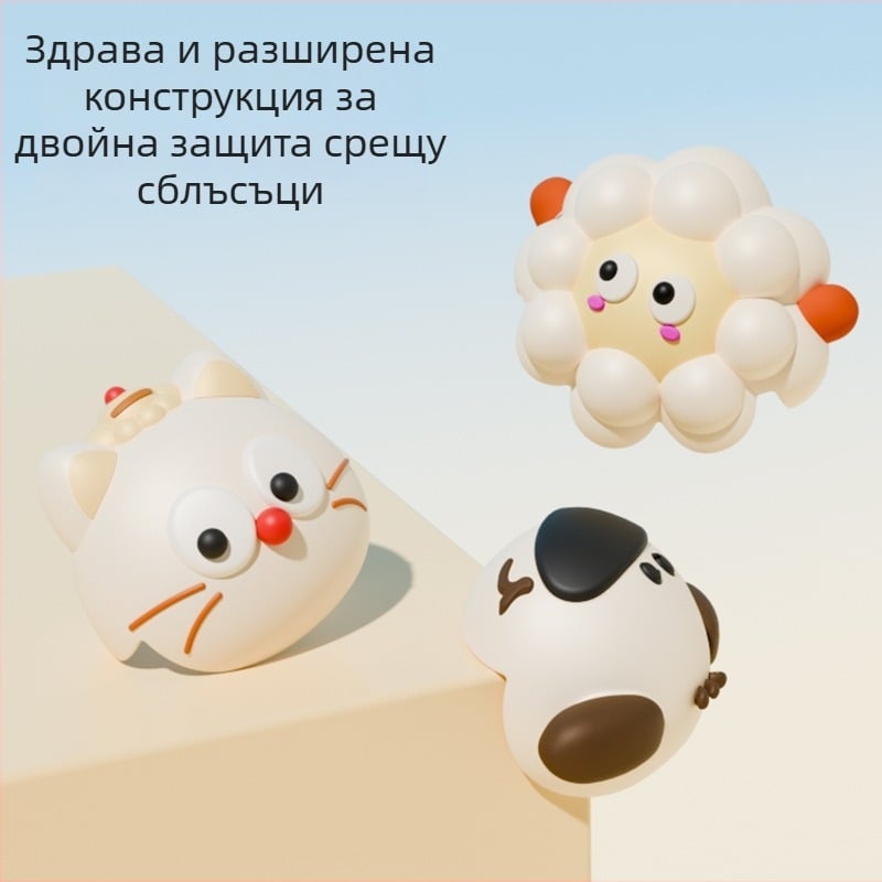 Бебешки силиконов предпазител за ъгъл на масата – сферична защита на ръба, карикатурен стил, анти-колизия