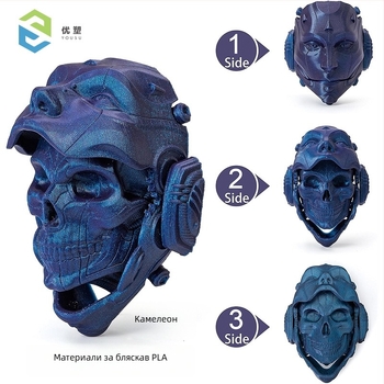 Core-Spun Sparkling PLA нишка, комплект 4×250 г, 0,4 мм прецизност на печат, Shine PLA материал