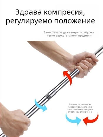 Сгъваема неръждаема стоманена риболовна мрежа с телескопична пръчка; фино ситна мрежа; товароподемност 300