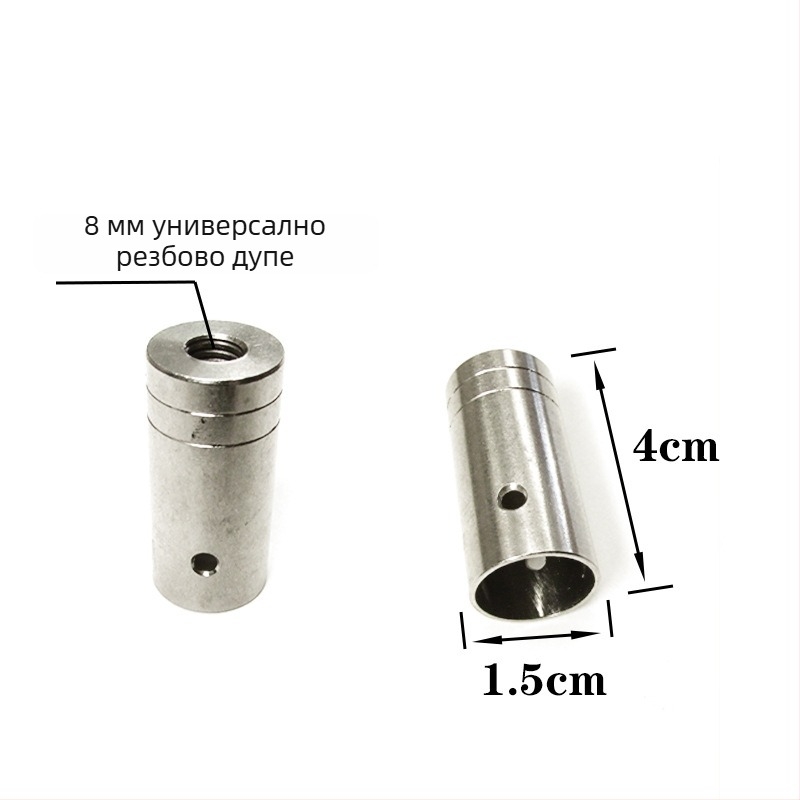 Съединител за глава на въдица за мрежа от неръждаема стомана — диаметри 16/19/24 мм; дълбочина на мрежата 1; товароносимост 1