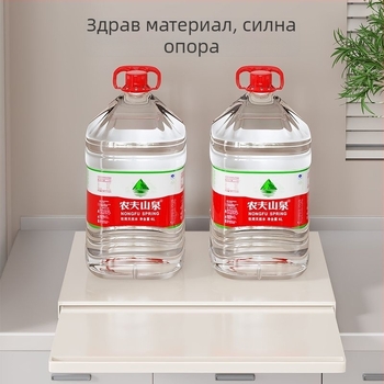 Кухненски рафт за микровълнова фурна с долна поставка и издърпващ се инструмент за подготовка на храна (Материал: въглеродна стомана; Модел: 47-39; Стил: модерен минимализъм; Обработка: персонализация според образци)