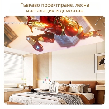 Домашен прожектор за хол, спалня и офис — 1280x720 (720p), яркост 300, мощност 65W, проекционен размер 50