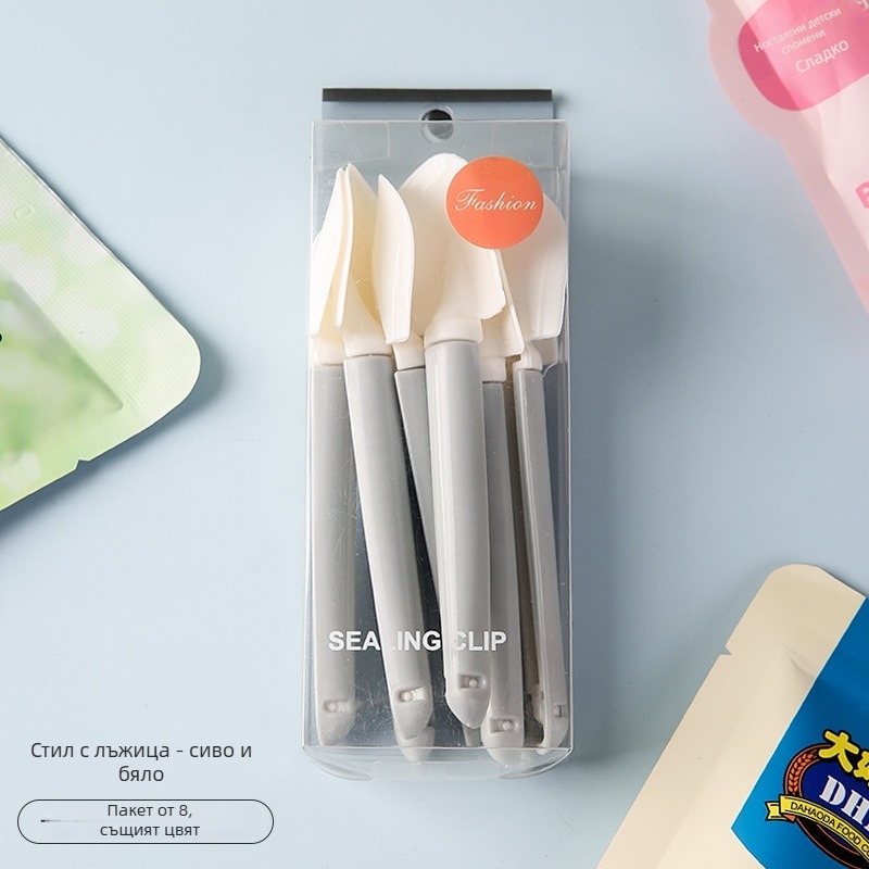 Клип за запечатване с дизайн лале, влагоустойчив и запазва свежестта, PVC кутия 8 броя | Youyue