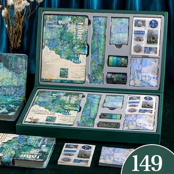 Комплект дневник в стил маслена живопис – DIY, с подаръчна кутия, за ученици