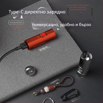 Мини алуминиев фенер с телескопичен зум, вградена батерия, LED 10W, мултифункционално